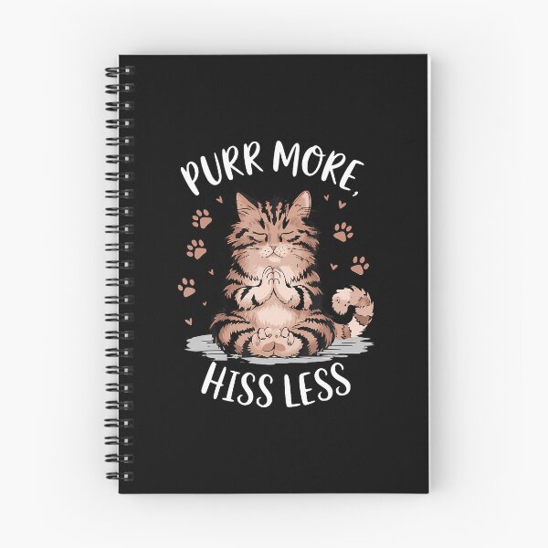 Item preview, Purr More Hiss Less Yoga Cute Meditation Cattee designed and sold by ToriKarla.
