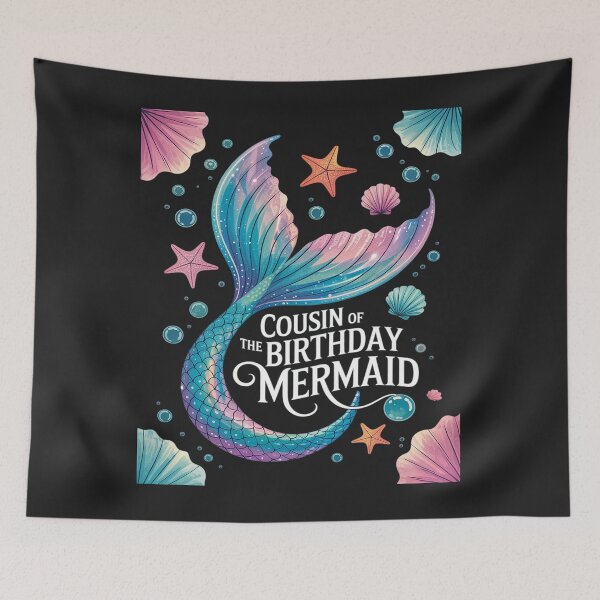 Item preview, Cousin Of The Birthday Mermaid Family Matching Party Squad designed and sold by itsnothatweird.