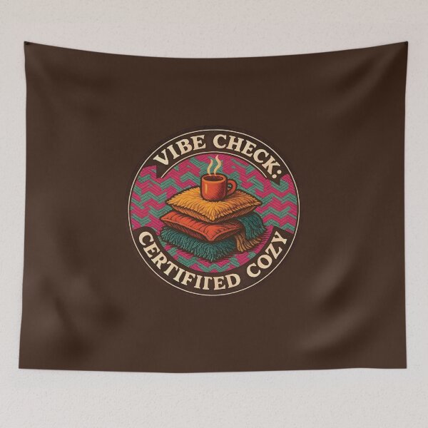 Item preview, Vibe Check: Certified Cozy – Retro Patch Comfort Illustration designed and sold by Glyph Lab.