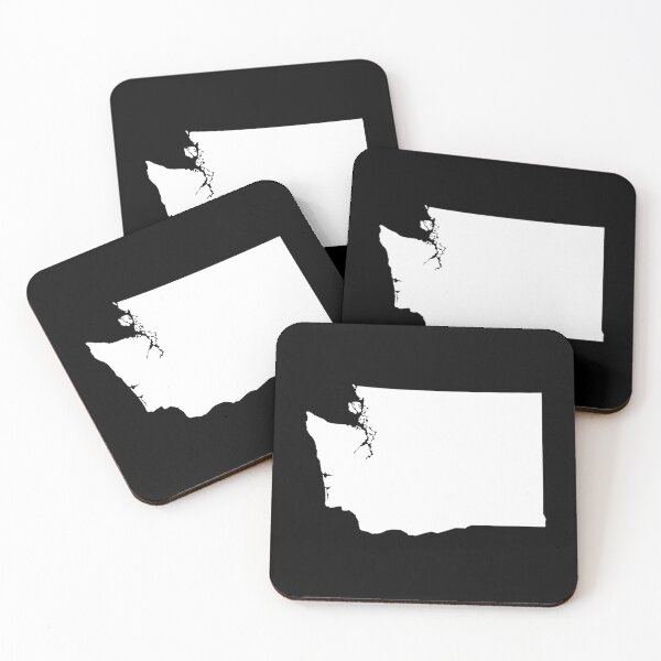 Item preview, Washington Map Silhouette – Minimal White designed and sold by Paper Drip.