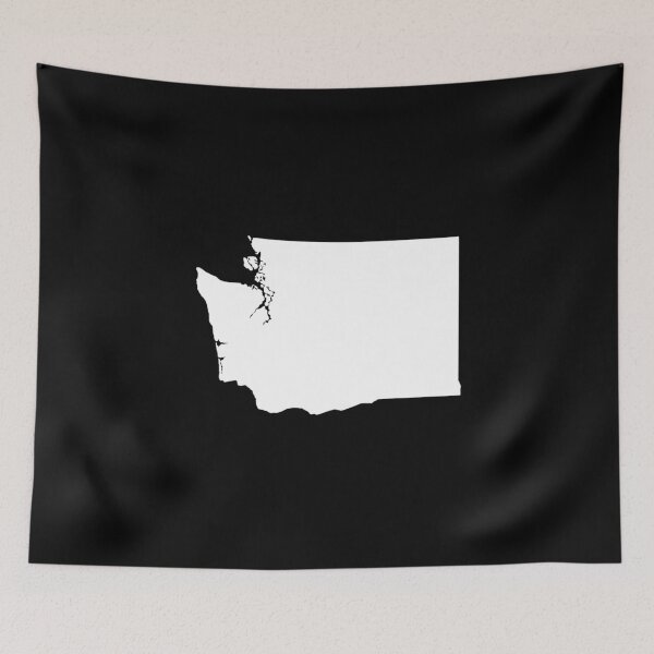 Item preview, Washington Map Silhouette – Minimal White designed and sold by Paper Drip.
