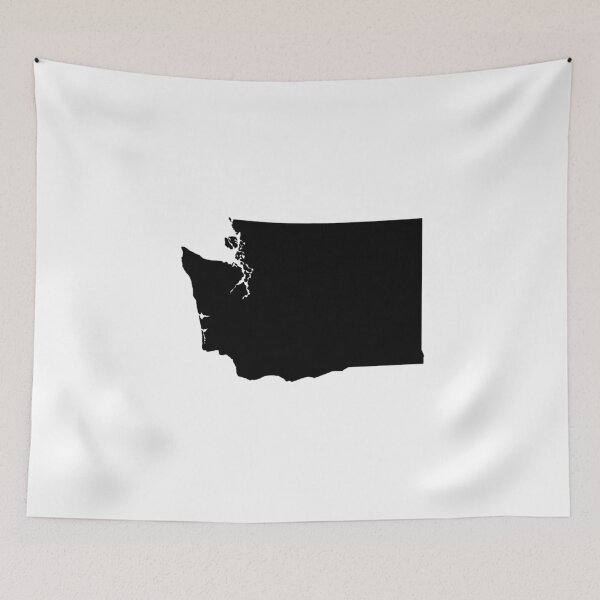 Item preview, Washington Map Silhouette – Minimal Black designed and sold by Paper Drip.