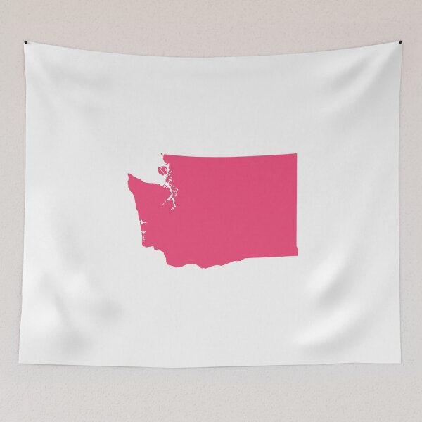 Item preview, Washington  Map Silhouette – Minimal Pink designed and sold by Paper Drip.