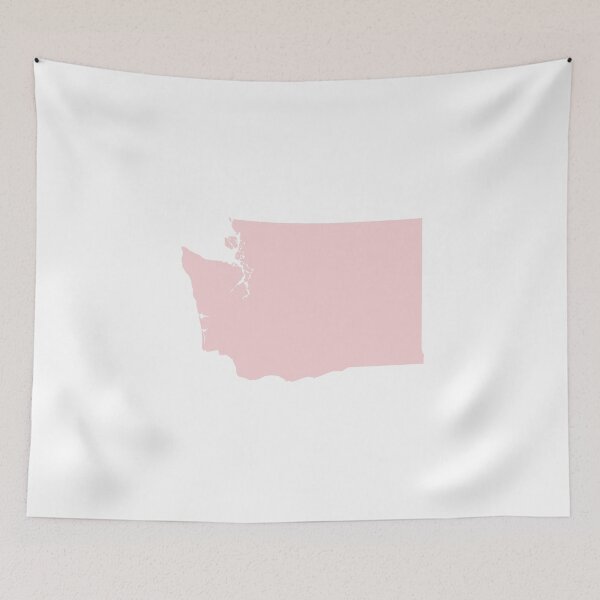 Item preview, Washington Map Silhouette – Minimal Pink designed and sold by Paper Drip.