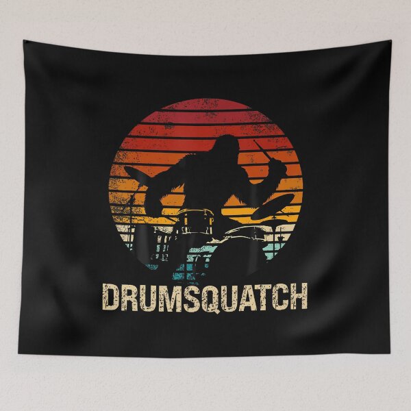 Item preview, Sasquatch Playing Drums Bigfoot Drummer Music Musician Band designed and sold by FloraVenita.