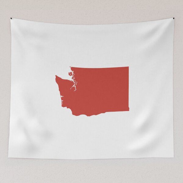 Item preview, Washington Map Silhouette – Minimal Maroon designed and sold by Paper Drip.