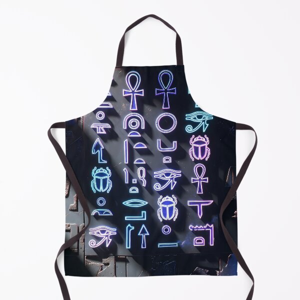 Item preview, Neon Light Symbols, Cyberpunk Egyptian Hieroglyphics, symmetrical textures (image size 8320x12480) designed and sold by Digital-Davinci.