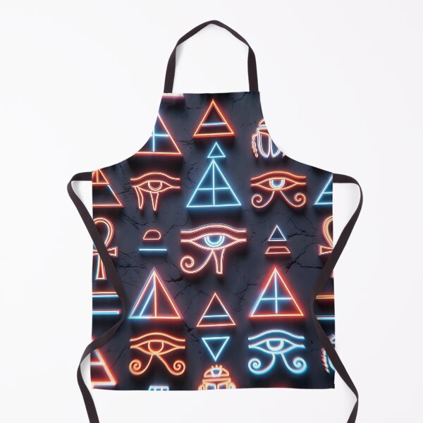 Item preview, Neon Light Symbols, Cyberpunk Egyptian Hieroglyphics, symmetrical textures (image size 8320x12480) designed and sold by Digital-Davinci.