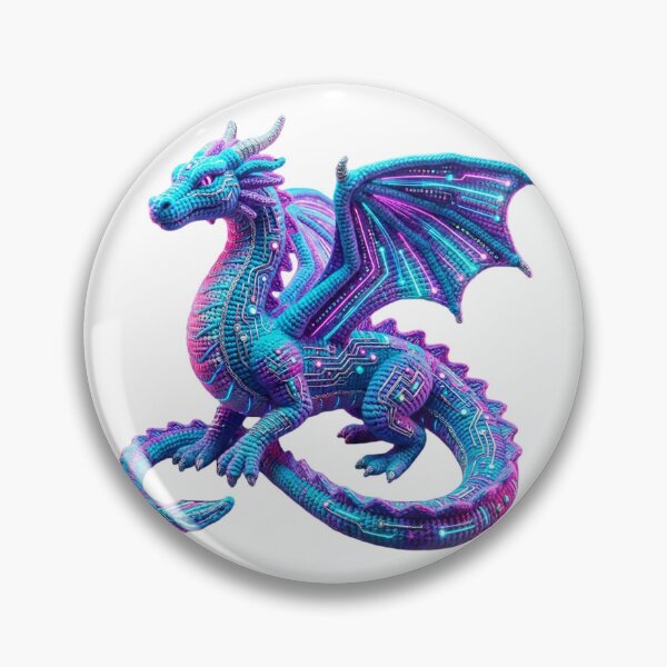 Item preview, Cybernetic Neon Crocheted Dragon Sculpture designed and sold by newvisionart191.