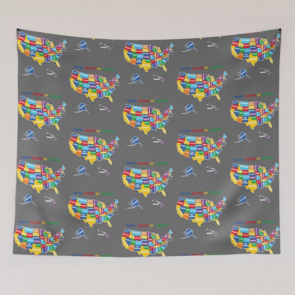 Item preview, Colorful USA States Map – Educational & Patriotic Design designed and sold by mashmosh.