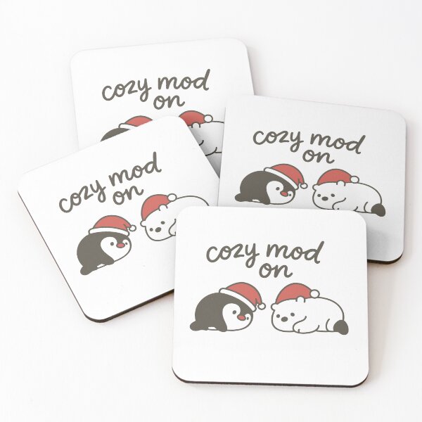 Item preview, Cute Cozy Penguin and Polar Bear Sticker | Lazy Animal Aesthetic designed and sold by ColorNestStudio.