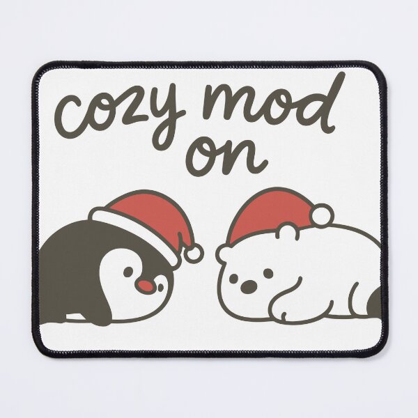 Item preview, Cute Cozy Penguin and Polar Bear Sticker | Lazy Animal Aesthetic designed and sold by ColorNestStudio.