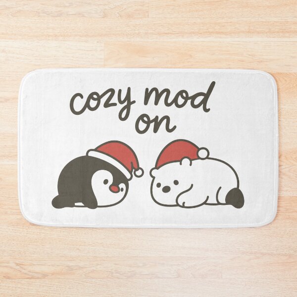 Item preview, Cute Cozy Penguin and Polar Bear Sticker | Lazy Animal Aesthetic designed and sold by ColorNestStudio.
