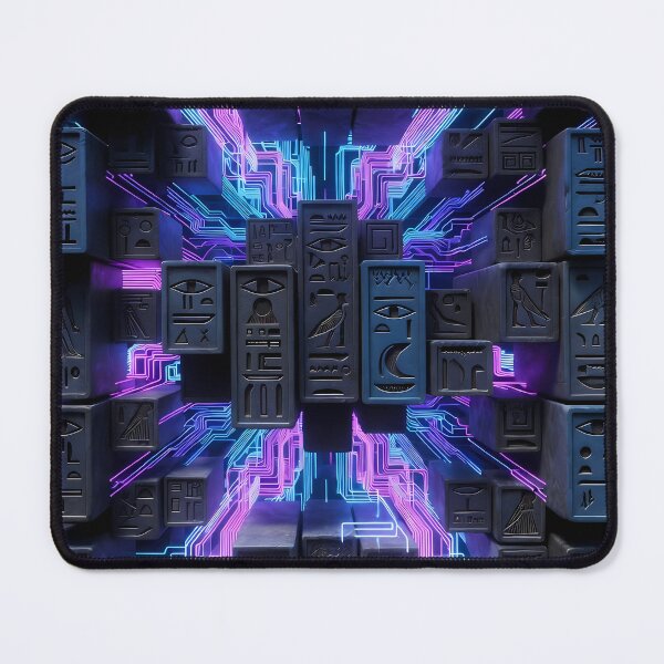 Item preview, Neon Light Symbols, Cyberpunk Egyptian Hieroglyphics, symmetrical textures (image size 8320x12480) designed and sold by Digital-Davinci.