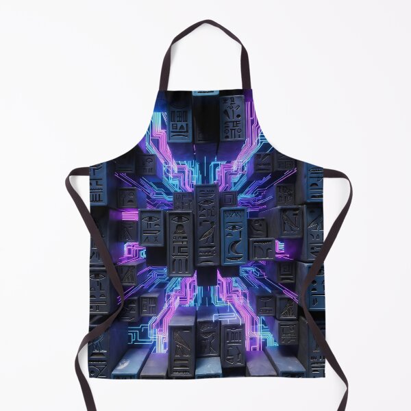 Item preview, Neon Light Symbols, Cyberpunk Egyptian Hieroglyphics, symmetrical textures (image size 8320x12480) designed and sold by Digital-Davinci.