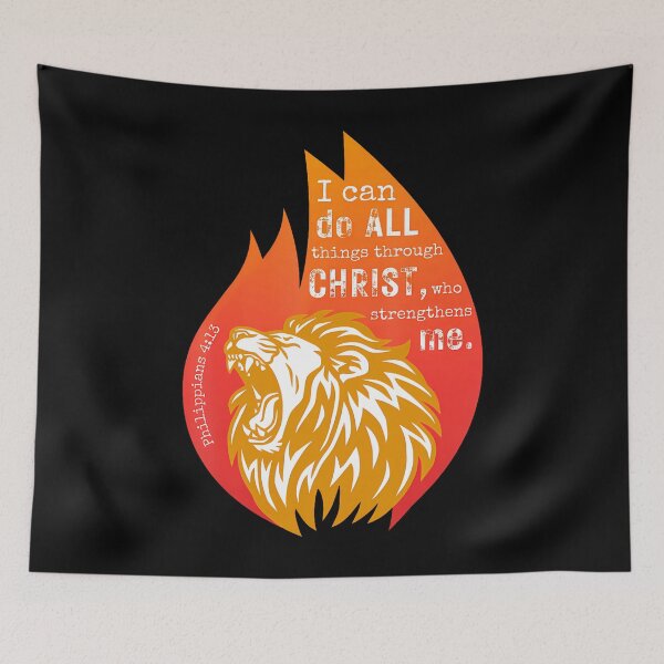 Item preview, Philippians 413 Lion Christian Verse I Can Do All Things designed and sold by RubySandy.