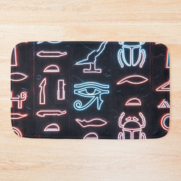 Item preview, Neon Light Symbols, Cyberpunk Egyptian Hieroglyphics, symmetrical textures (image size 8320x12480) designed and sold by Digital-Davinci.