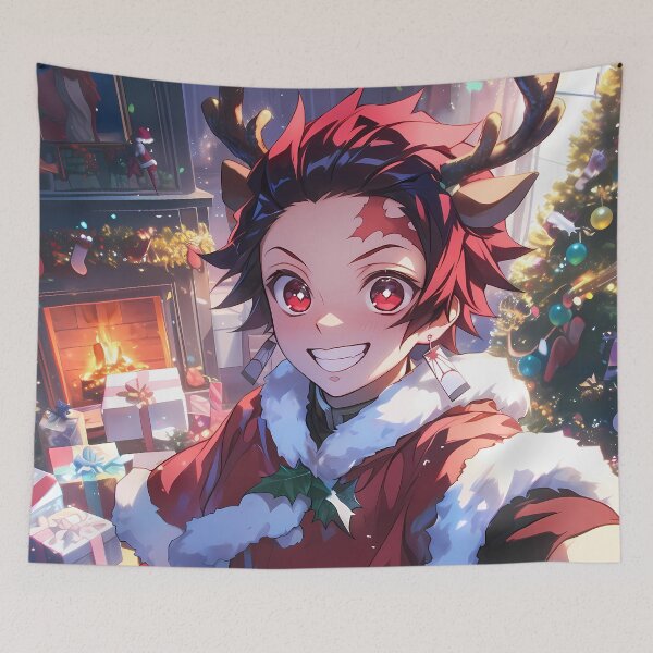 Item preview, Demon Tanjiro Kamado Christmas Joyful Anime Holiday Warm Winter Festive Indoor Glow designed and sold by HumbertoValveno.