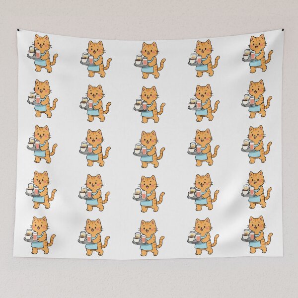 Item preview, Friendly Cat Serving Drinks designed and sold by luckyyouth.