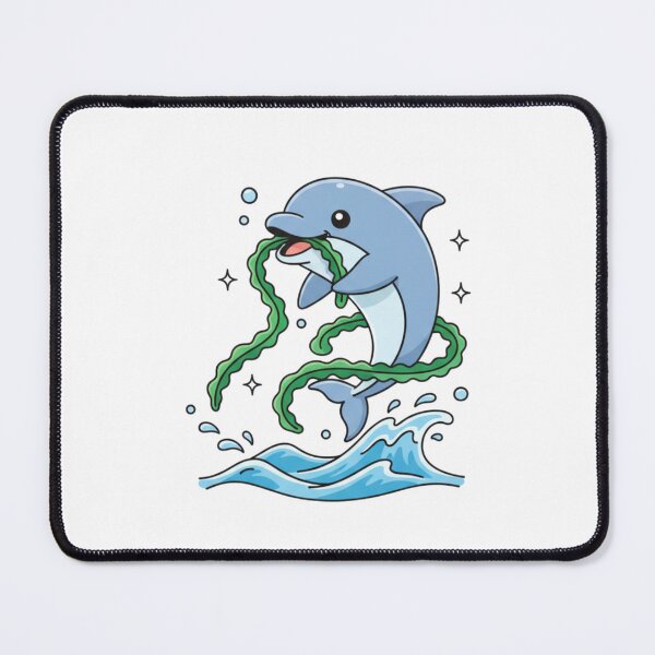 Item preview, Cute Dolphin Jumping Ocean Waves Kawaii Sea Animal Marine designed and sold by ArtByYunus.