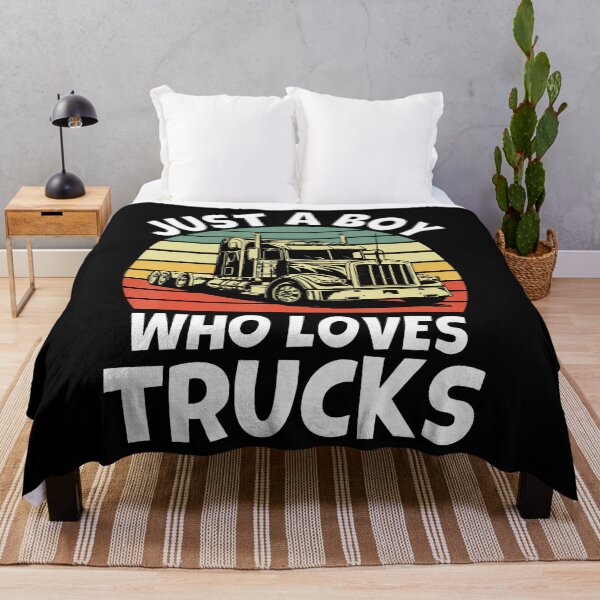 Item preview, Just A Boy Who Loves Trucks - Semi Trucker Kids Toddler Boys designed and sold by RubySandy.