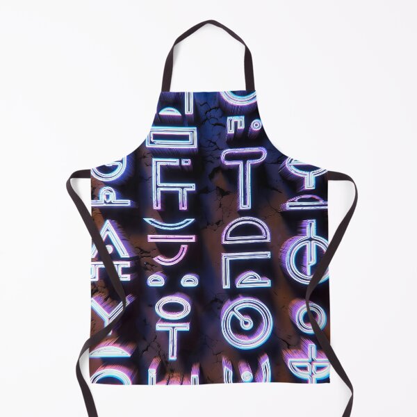 Item preview, Neon Light Symbols, Cyberpunk Egyptian Hieroglyphics, symmetrical textures (image size 8320x12480) designed and sold by Digital-Davinci.