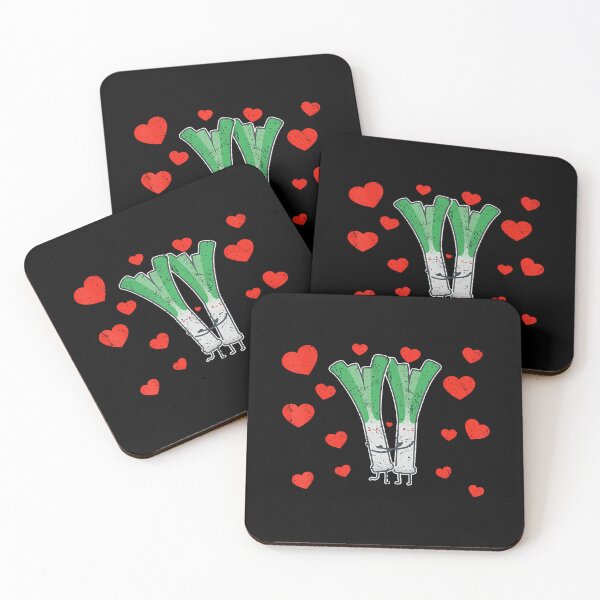 Item preview, Cute Leek Couple Hugging Leek Vegetable Lovers designed and sold by RubySandy.