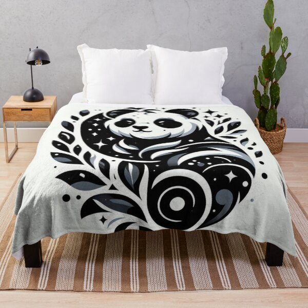 Item preview, Mystic Panda Black and White Illustration designed and sold by BigBlueArt.