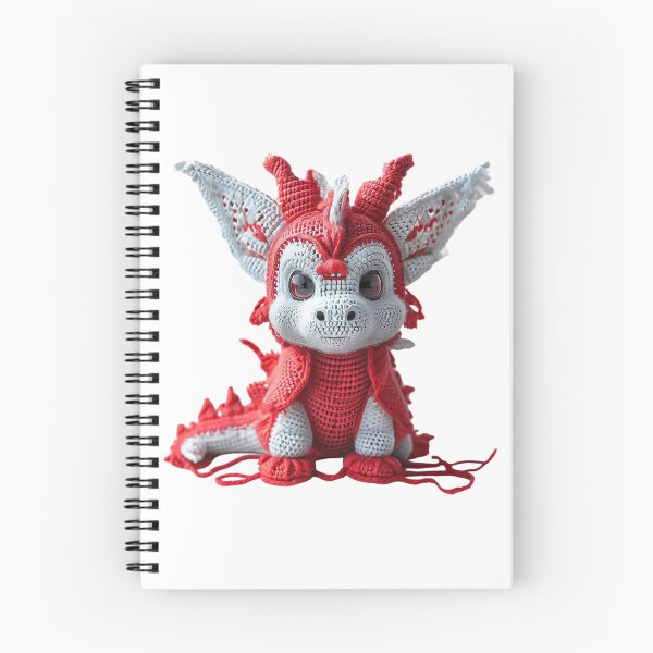 Item preview, Adorable Red and White Baby Crocheted Dragon designed and sold by newvisionart191.