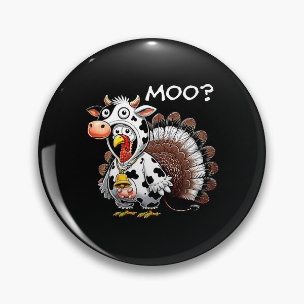 Item preview, Festive Holiday Moo Turkey Funny Day 90s Thanksgiving Cow designed and sold by rebeccathanuos.