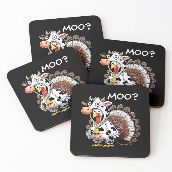 Item preview, Festive Holiday Moo Turkey Funny Day 90s Thanksgiving Cow designed and sold by rebeccathanuos.