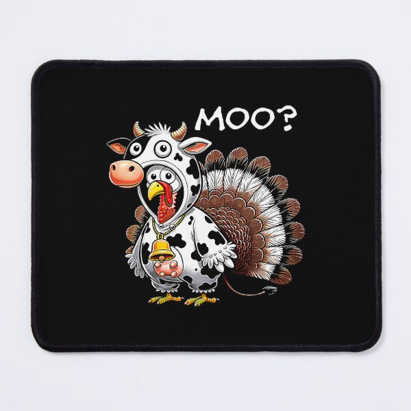 Item preview, Festive Holiday Moo Turkey Funny Day 90s Thanksgiving Cow designed and sold by rebeccathanuos.