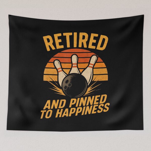 Item preview, Retired Man Woman Pinned To Happiness Vintage Bowling Strike designed and sold by FloraVenita.