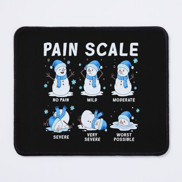 Item preview, Pain Scale Snowman Winter Levels Funny Frosty Chart designed and sold by khdmalakarak.