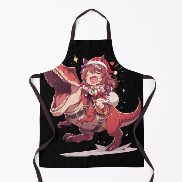 Item preview, Super Creek Santa Christmas Ride On Red T-Rex Uma Musume Anime designed and sold by HumbertoValveno.