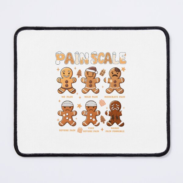 Item preview, Pain Scale Gingerbread Funny Holiday Cookie Chart designed and sold by khdmalakarak.