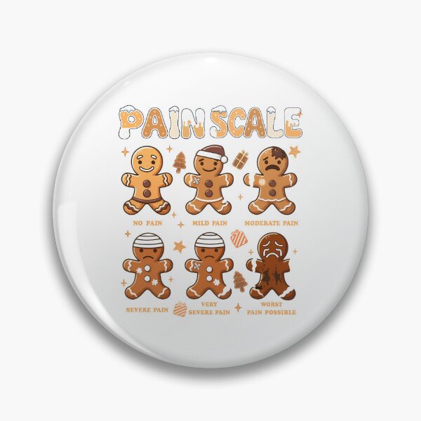 Item preview, Pain Scale Gingerbread Funny Holiday Cookie Chart designed and sold by khdmalakarak.