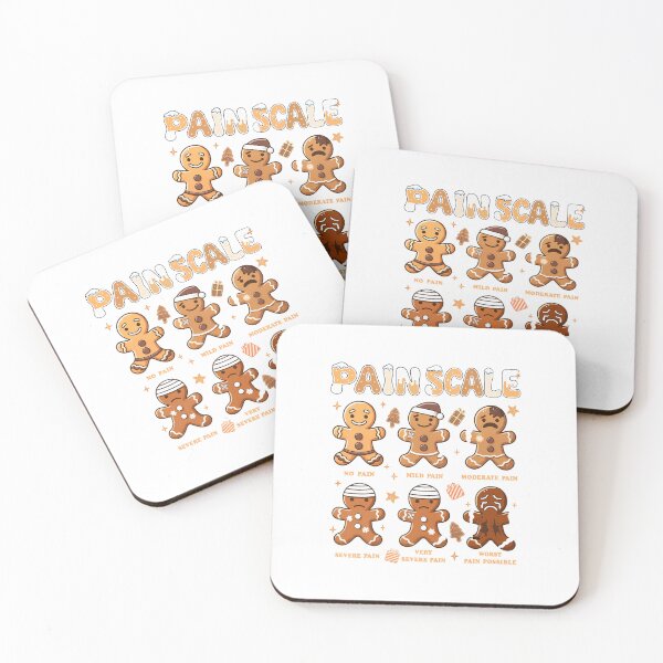 Item preview, Pain Scale Gingerbread Funny Holiday Cookie Chart designed and sold by khdmalakarak.