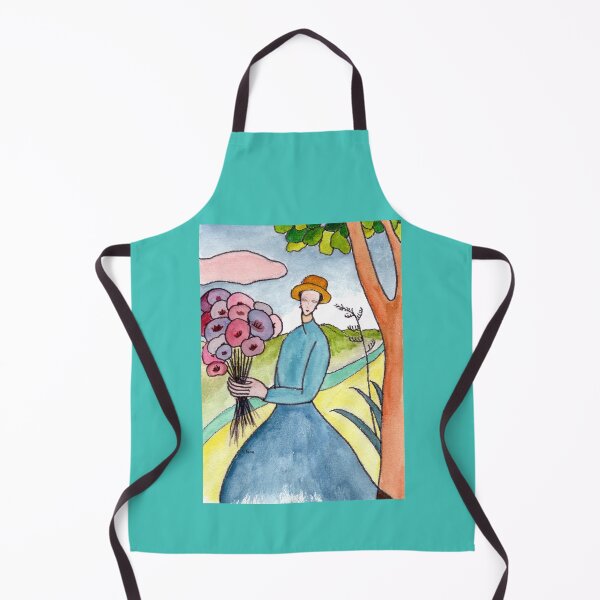 Item preview, woman holding flower designed and sold by vivianyuan_art.