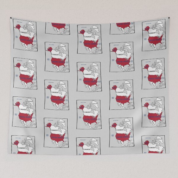 Item preview, Bold USA Map – North America Political Design designed and sold by mashmosh.