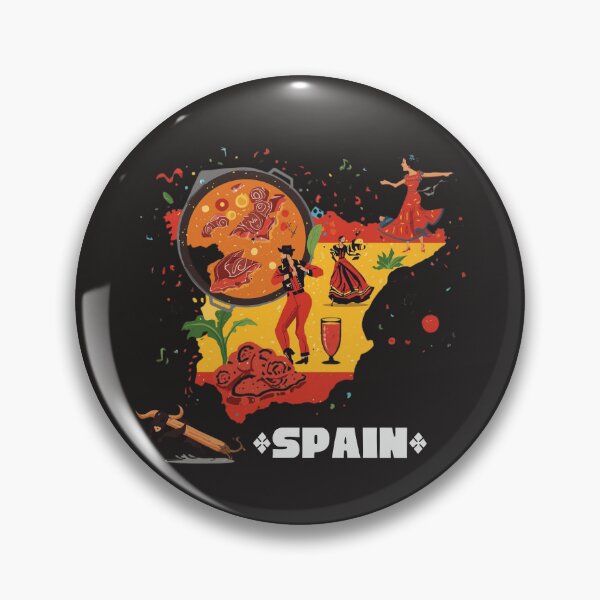 Item preview, Spain Map Flag Flamenco Paella Bull Sangria Spanish Pride designed and sold by TitanRN.