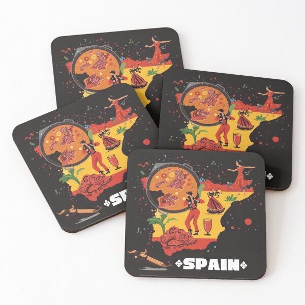 Item preview, Spain Map Flag Flamenco Paella Bull Sangria Spanish Pride designed and sold by TitanRN.