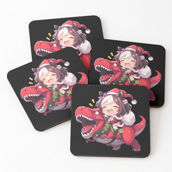 Item preview, Special Week Mayano Top Gun Santa Christmas Ride On Festive T-Rex Uma Musume Anime designed and sold by HumbertoValveno.