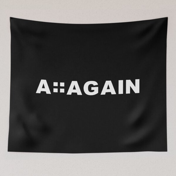 Item preview, A::AGAIN – Minimalist Black & White Streetwear Logo designed and sold by ColorNestStudio.