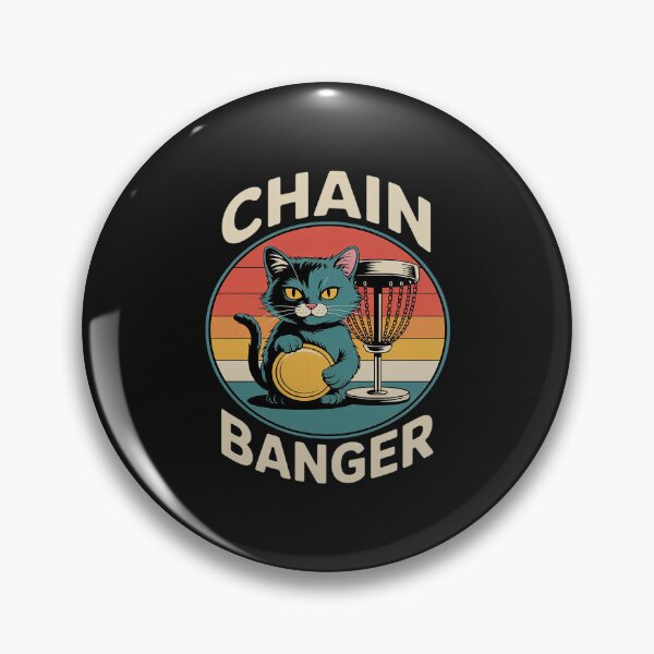 Item preview, Disc Golfer Cat Chain Banger Disc Golf Player designed and sold by procionartss.