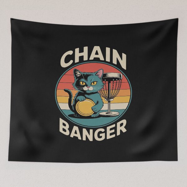 Item preview, Disc Golfer Cat Chain Banger Disc Golf Player designed and sold by procionartss.