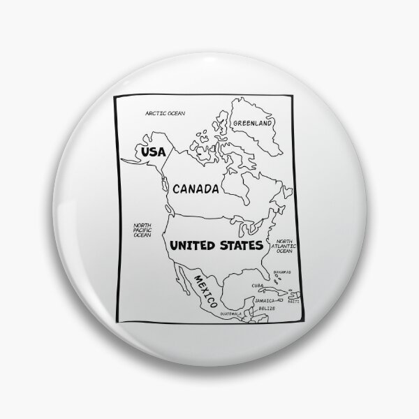 Item preview, North America Map Cartoon Style – Educational & Fun designed and sold by mashmosh.