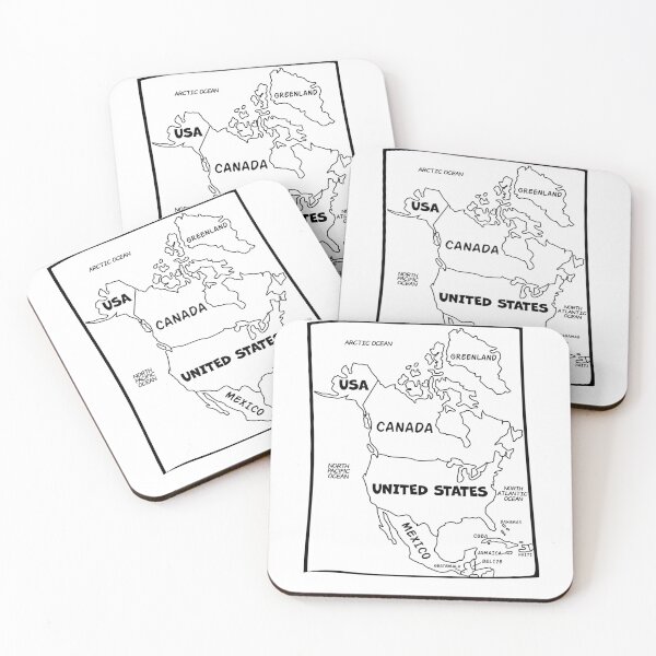 Item preview, North America Map Cartoon Style – Educational & Fun designed and sold by mashmosh.