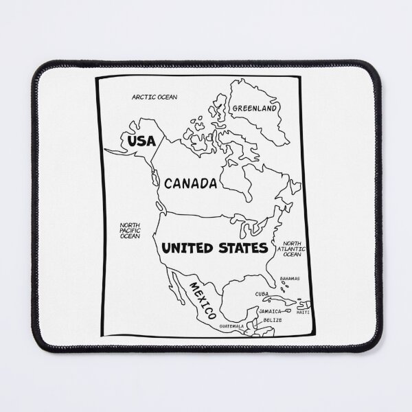 Item preview, North America Map Cartoon Style – Educational & Fun designed and sold by mashmosh.