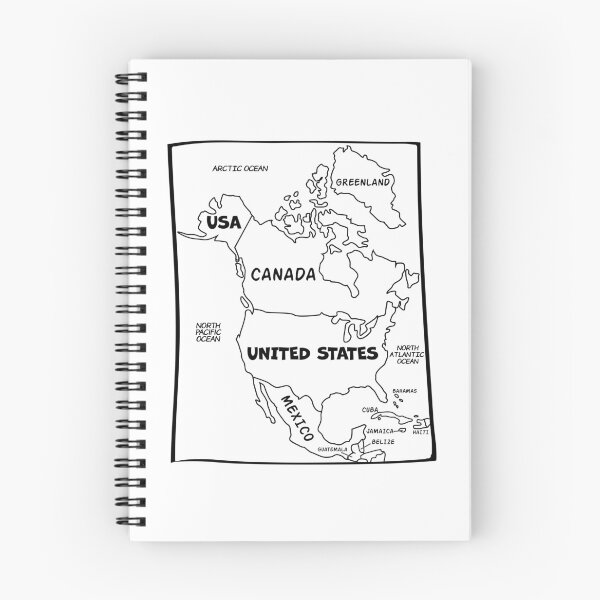 Item preview, North America Map Cartoon Style – Educational & Fun designed and sold by mashmosh.